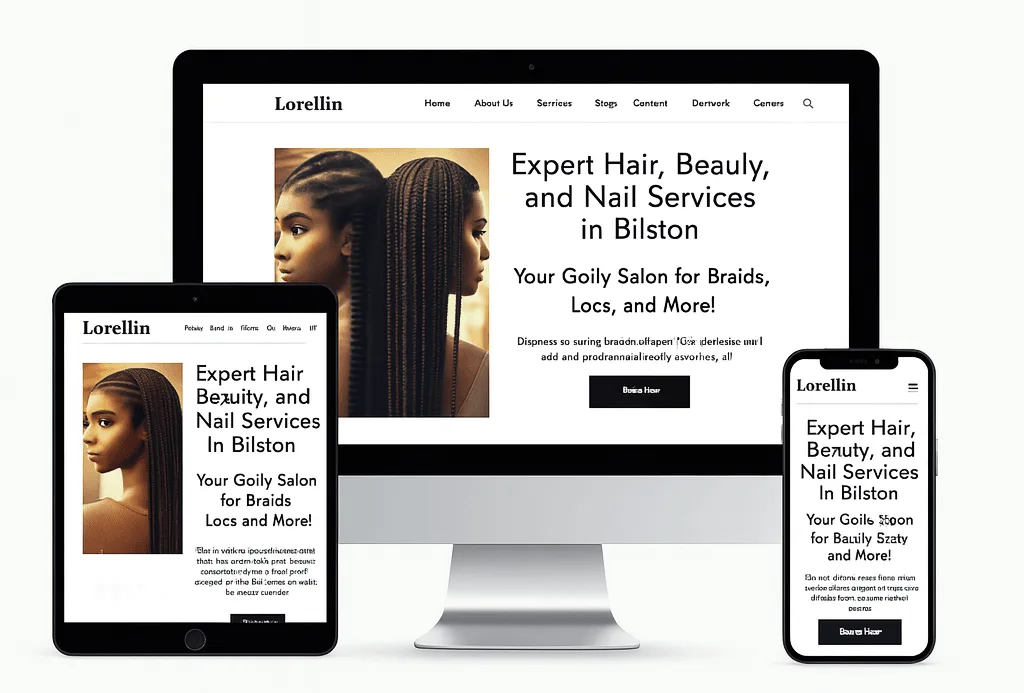 Lorellin One salon booking and client management platform interface