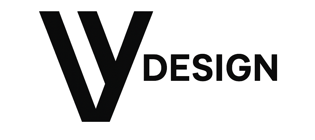 VV Design minimalist logo, professional web design and branding agency in Wolverhampton, West Midlands.